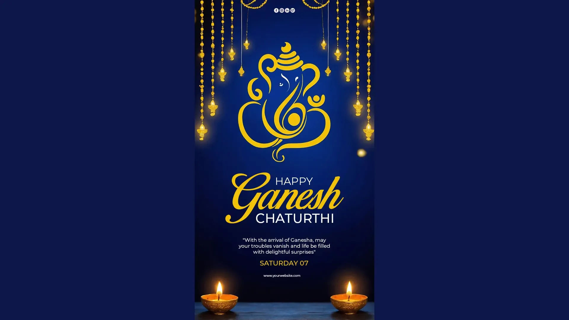 Happy Ganesh Chaturthi Greeting Instagram Story